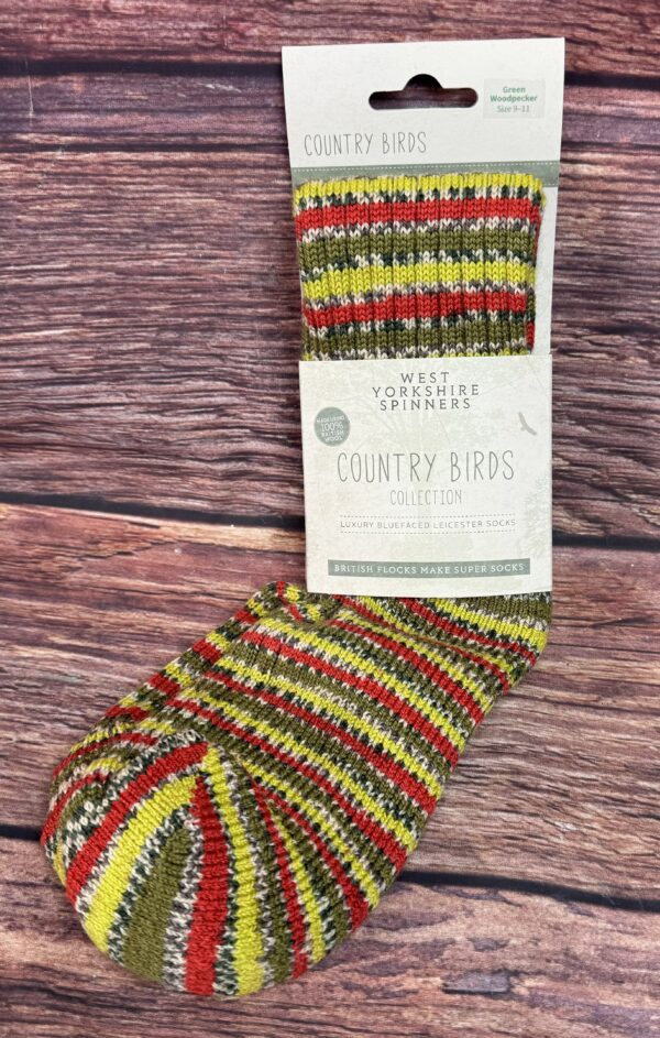 YORKSHIRE SOCKS GREEN WOODPECKER